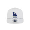 Los Angeles Dodgers Performance Rope Optic White Embroidered Stretch Snap Cap