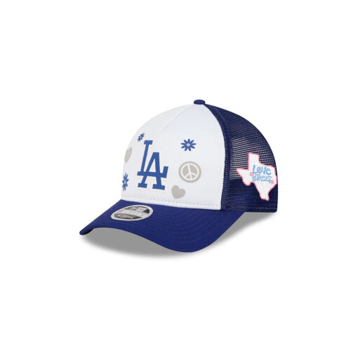 Los Angeles Dodgers Play White Kids M-Crown Embroidered A-Frame Trucker Hat
