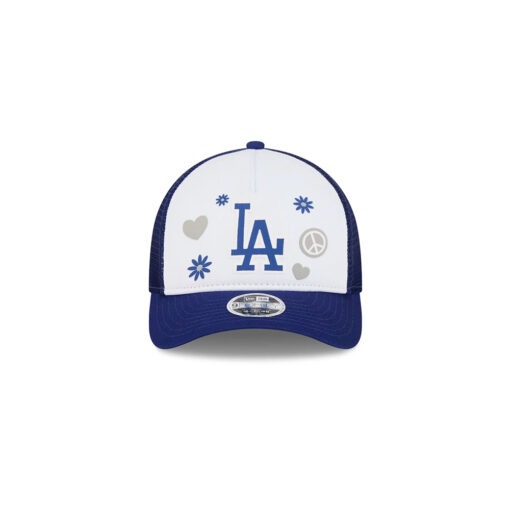 Los Angeles Dodgers Play White Kids M-Crown Embroidered A-Frame Trucker Hat