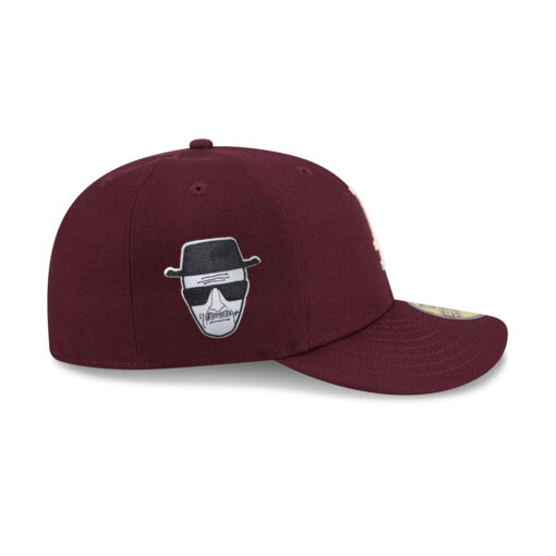Los Angeles Dodgers Pre-Curved Fitted Cap in Maroon