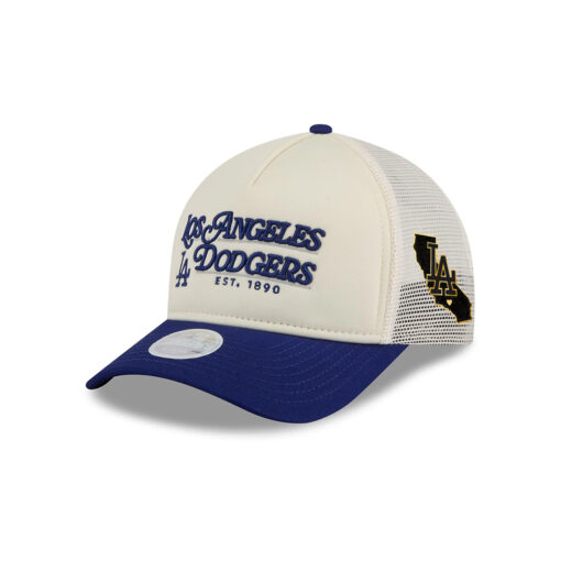 Los Angeles Dodgers Retro Chrome White Women’s M-Crown Stitched A-Frame Trucker Cap