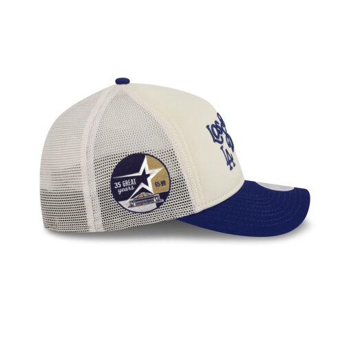 Los Angeles Dodgers Retro Chrome White Women’s M-Crown Stitched A-Frame Trucker Cap