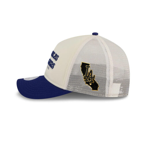 Los Angeles Dodgers Retro Chrome White Women’s M-Crown Stitched A-Frame Trucker Cap