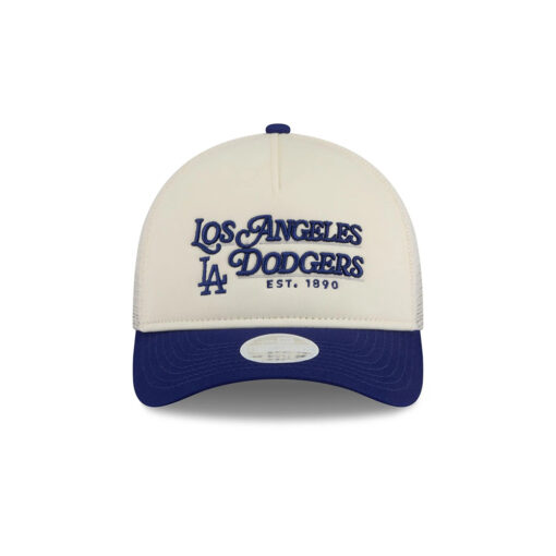 Los Angeles Dodgers Retro Chrome White Women’s M-Crown Stitched A-Frame Trucker Cap