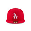 Los Angeles Dodgers Scarlet Basic Fitted Cap in Red
