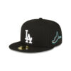Los Angeles Dodgers Side Patch Fitted Cap in Black