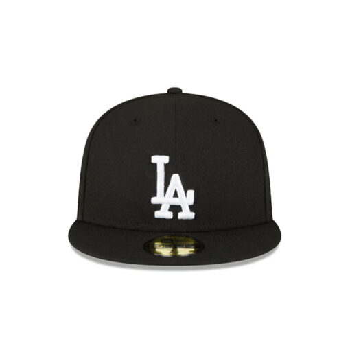 Los Angeles Dodgers Side Patch Fitted Cap in Black Los Angeles Dodgers Side Patch Fitted Cap in Black