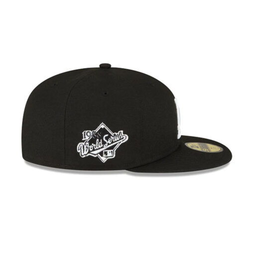 Los Angeles Dodgers Side Patch Fitted Cap in Black Los Angeles Dodgers Side Patch Fitted Cap in Black
