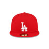 Los Angeles Dodgers Side Patch Fitted Cap in Red 1 Los Angeles Dodgers Side Patch Fitted Cap in Red