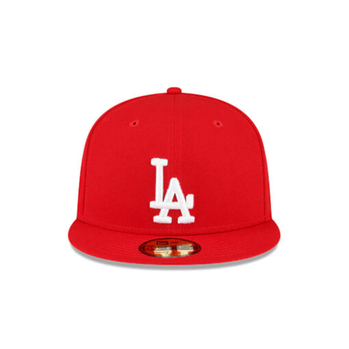 Los Angeles Dodgers Side Patch Fitted Cap in Red Los Angeles Dodgers Side Patch Fitted Cap in Red