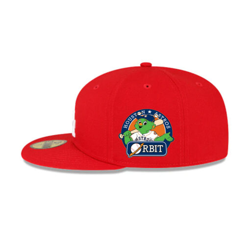Los Angeles Dodgers Side Patch Fitted Cap in Red Los Angeles Dodgers Side Patch Fitted Cap in Red
