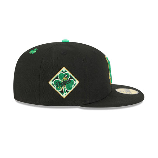 Los Angeles Dodgers St. Patrick’s Day 2026 Black Embroidered Fitted Hat