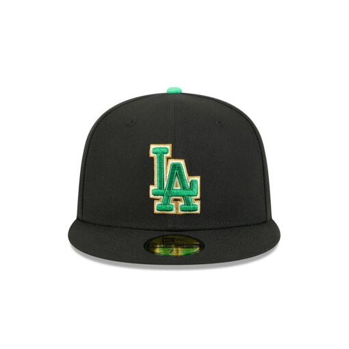 Los Angeles Dodgers St. Patrick’s Day 2026 Black Embroidered Fitted Hat
