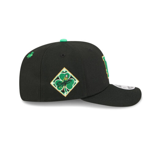 Los Angeles Dodgers St. Patrick’s Day 2026 Black Embroidered Stretch Snap Cap