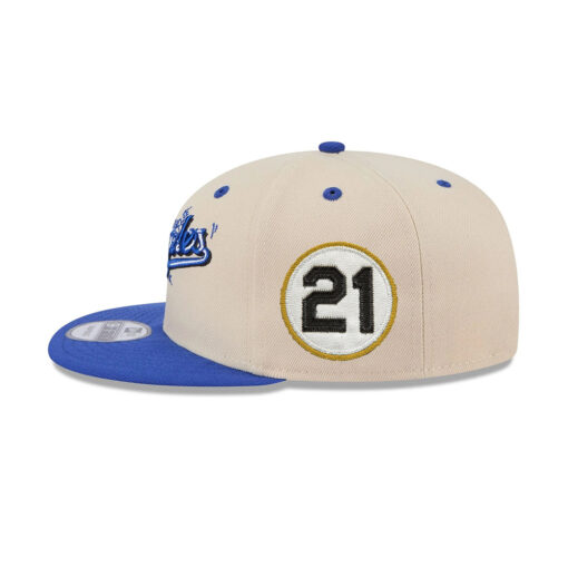 Los Angeles Dodgers Team Art Snapback in Cream