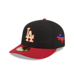 Los Angeles Dodgers Team Cards Black Embroidered Fitted Cap