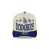 Los Angeles Dodgers Three Hit Chrome White Embroidered A-Frame Snapback Hat