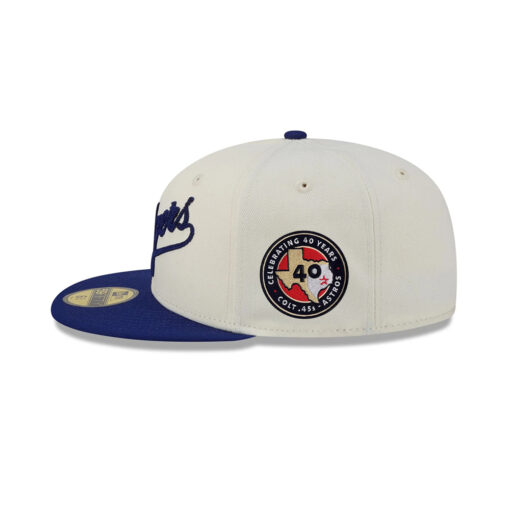 Los Angeles Dodgers Two Tone Stitch Cream Stitched Fitted Cap Los Angeles Dodgers Two Tone Stitch Cream Stitched Fitted Cap
