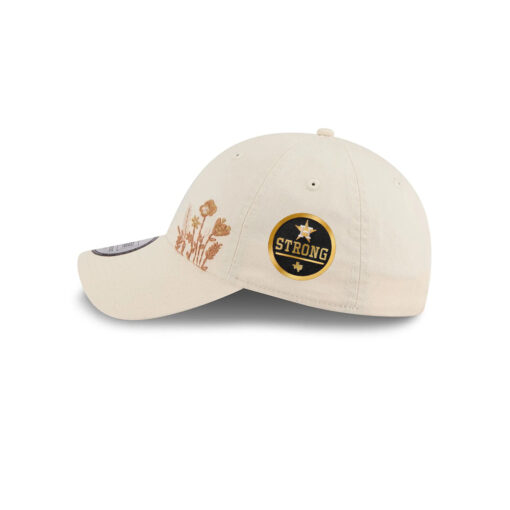 Los Angeles Dodgers Wildflower Light Cream Embroidered Casual Classic Adjustable Cap