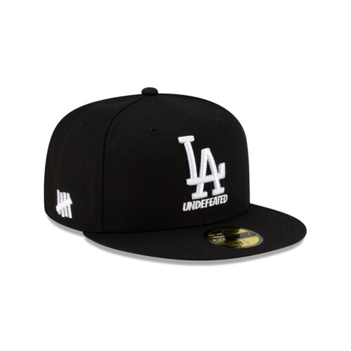 Los Angeles Dodgers x Undefeated Stacked Fitted Cap in Black