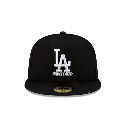 Los Angeles Dodgers x Undefeated Stacked Fitted Cap in Black