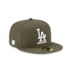 Los Angeles Dodgers x Undefeated Stacked Fitted Cap in Olive