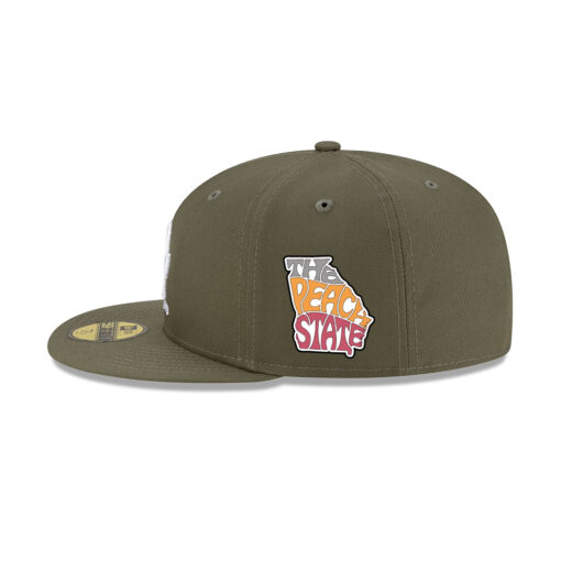 Los Angeles Dodgers x Undefeated Stacked Fitted Cap in Olive