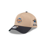 New York Mets Beige Khaki Embroidered A-Frame Snapback Cap