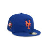 New York Mets Boho Wool Retro Crown Royal Stitched Fitted Cap