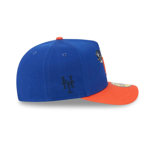 New York Mets Cartoon Royal Embroidered A-Frame Fitted Hat