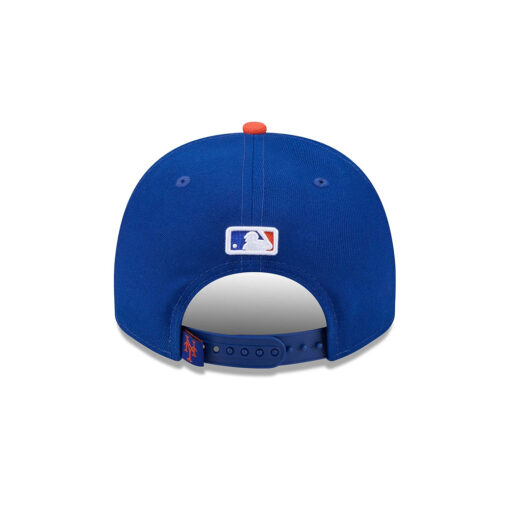 New York Mets Cartoon Royal Stitched Logo A-Frame Snapback Hat