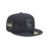 New York Mets City Connect Dark Grey Embroidered Fitted Hat