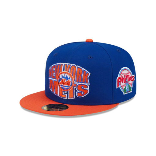 New York Mets Classic Tones White Embroidery Fitted Hat