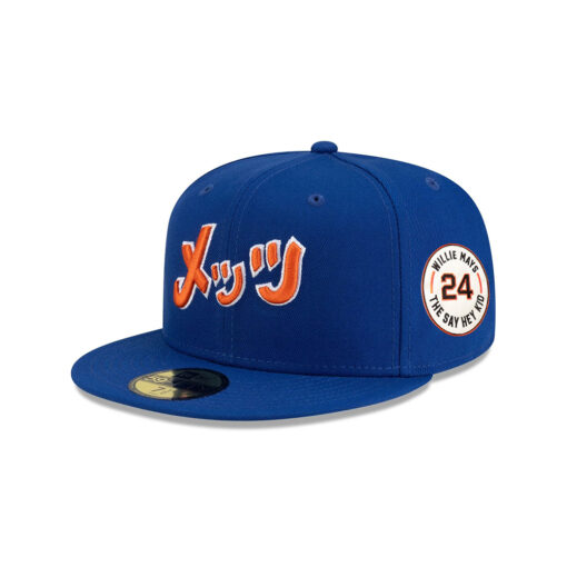 New York Mets Hyperfly Katakana Royal Stitched Fitted Cap