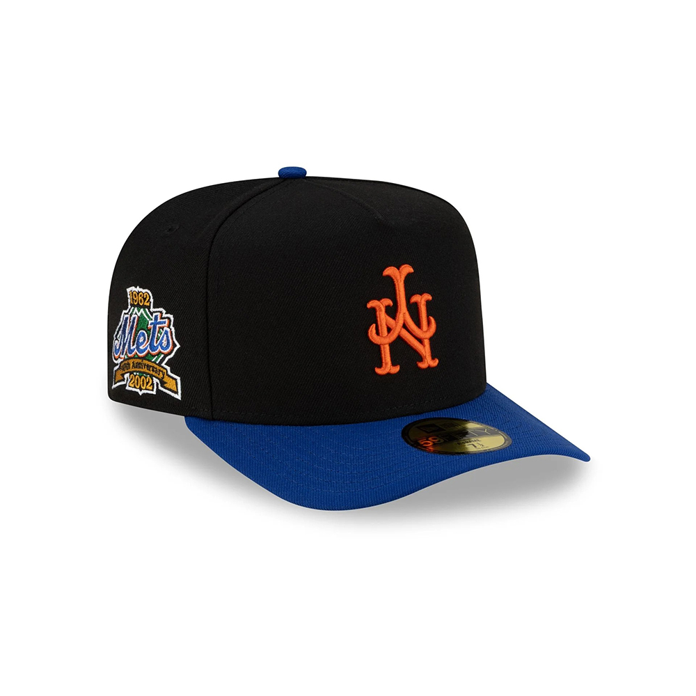 New York Mets Just Caps Upside Down Logo Royal Embroidered A-Frame Fitted Hat New York Mets Just Caps Upside Down Logo Royal Embroidered A-Frame Fitted Hat