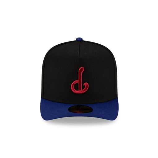 New York Mets Just Caps Upside Down Logo Royal Stitched A-Frame Fitted Cap New York Mets Just Caps Upside Down Logo Royal Stitched A-Frame Fitted Cap