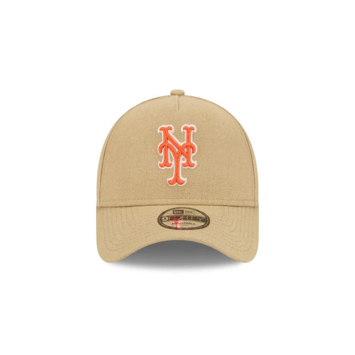 New York Mets Logo Essentials Khaki Black Embroidery A-Frame Snapback Cap New York Mets Logo Essentials Khaki Black Embroidery A-Frame Snapback Cap