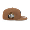 New York Mets Logo Scribble Brown Embroidered Fitted Hat