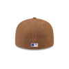 New York Mets Logo Scribble Brown Embroidered Fitted Hat