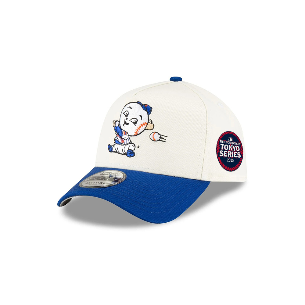 New York Mets Mini Mascot White A-Frame Embroidered Snapback Hat New York Mets Mini Mascot White A-Frame Embroidered Snapback Hat