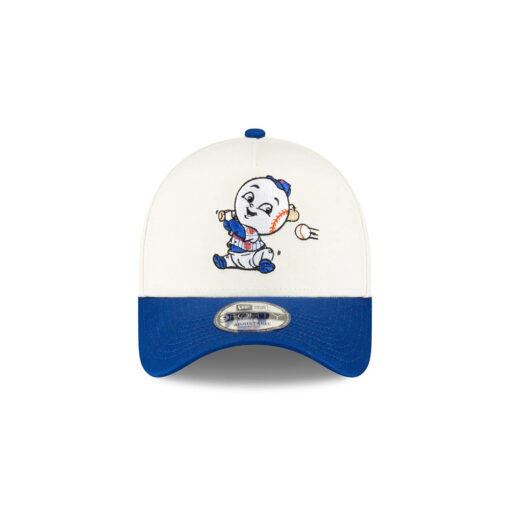 New York Mets Mini Mascot White A-Frame Embroidered Snapback Hat New York Mets Mini Mascot White A-Frame Embroidered Snapback Hat