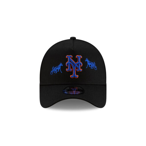 New York Mets Siegelman Stable Black Stitched A-Frame Snapback Cap