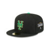 New York Mets St. Patricks Day Black Embroidered Fitted Cap