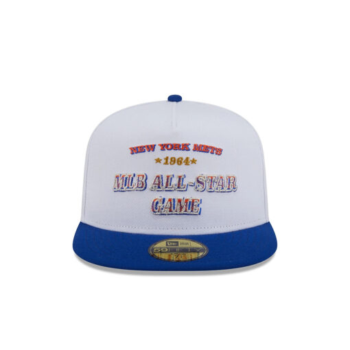 New York Mets Summer Derby White A-Frame Embroidered Fitted Cap New York Mets Summer Derby White A-Frame Embroidered Fitted Cap