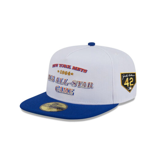 New York Mets Summer Derby White A-Frame Embroidered Fitted Cap New York Mets Summer Derby White A-Frame Embroidered Fitted Cap