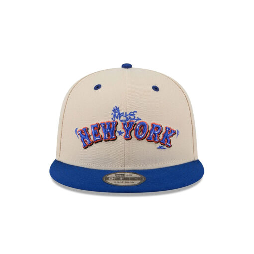 New York Mets Team Art Cream Snapback Cap
