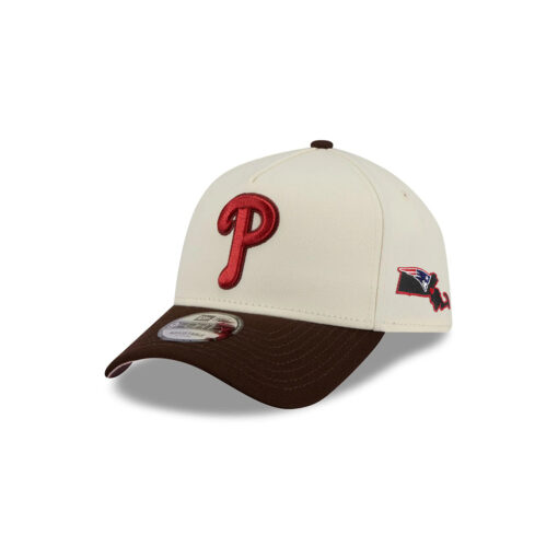 Philadelphia Phillies City Script Cream Embroidered A-Frame Snapback Cap