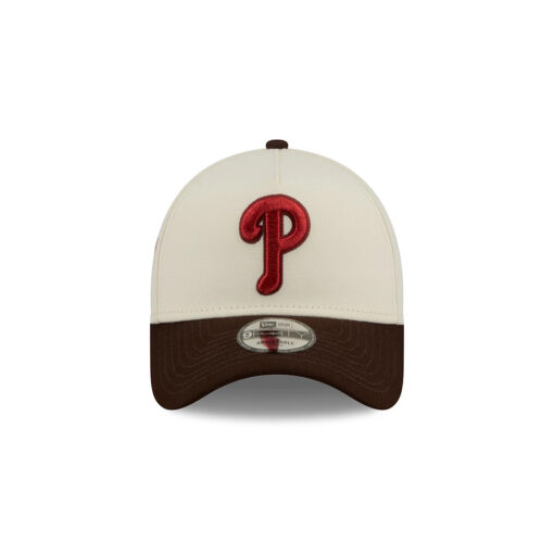 Philadelphia Phillies City Script Cream Embroidered A-Frame Snapback Cap