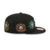 Philadelphia Phillies Day of the Dead Skull & Flowers Black Embroidered Logo Fitted Cap