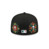Philadelphia Phillies Day of the Dead Skull & Flowers Black Embroidered Logo Fitted Cap